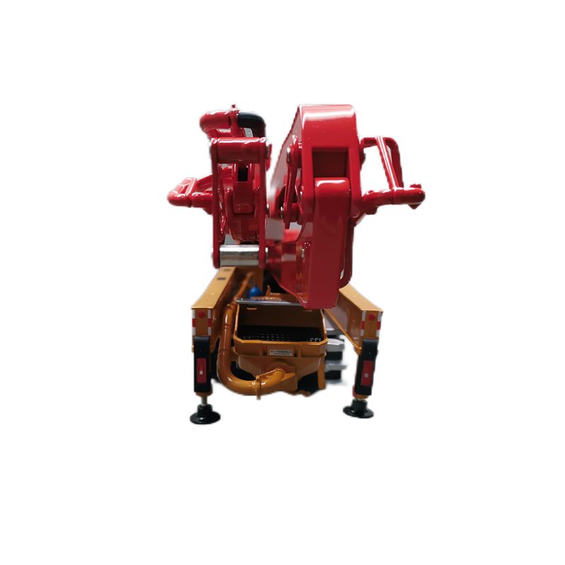 Original factory 1:35 SANY 5 Bridge 670C10 Diecast Pump truck model Alloy Engineering Mounted concrete mixer pump for gift
