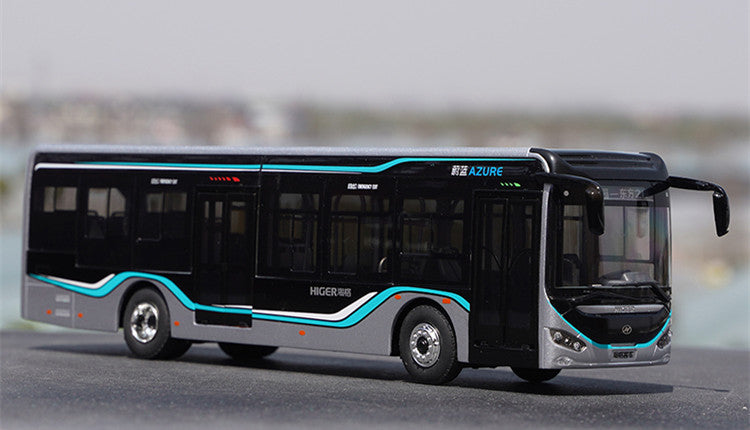 Original factory 1:42 Golden Dragon Weiblue  Azure New Energy City Bus Alloy Model with LED Lights – Collectible Diecast Simulation Bus for Display & Gift