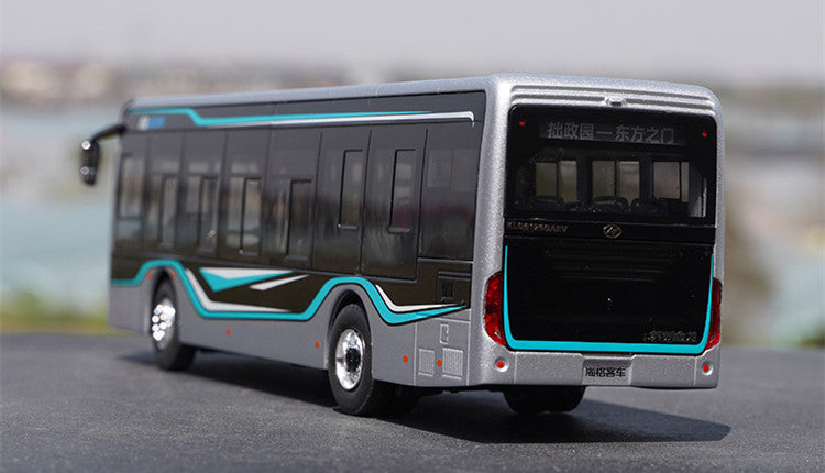 Original factory 1:42 Golden Dragon Weiblue  Azure New Energy City Bus Alloy Model with LED Lights – Collectible Diecast Simulation Bus for Display & Gift