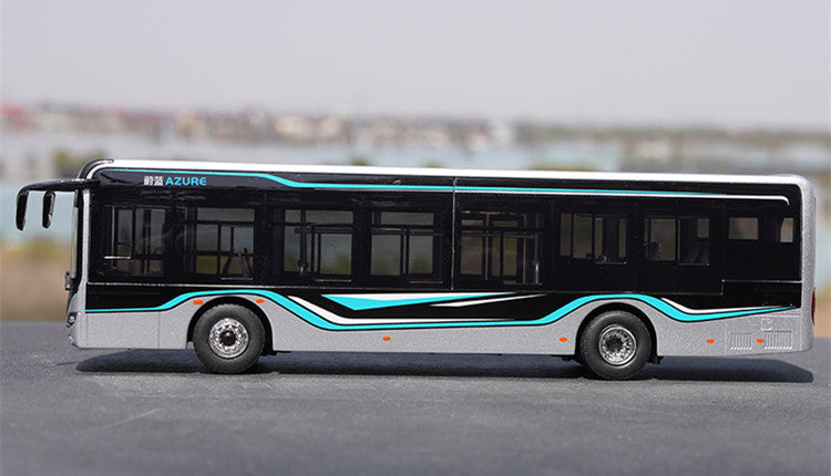 Original factory 1:42 Golden Dragon Weiblue  Azure New Energy City Bus Alloy Model with LED Lights – Collectible Diecast Simulation Bus for Display & Gift