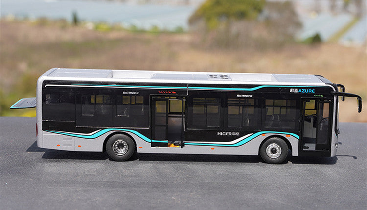 Original factory 1:42 Golden Dragon Weiblue  Azure New Energy City Bus Alloy Model with LED Lights – Collectible Diecast Simulation Bus for Display & Gift