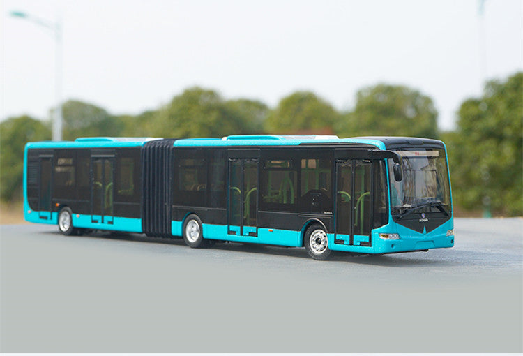 Original authentic Changzhou Changlong Blue 1:42 Scania BRT Diecast Articulated Bus Model for Birthday/Christmas gift