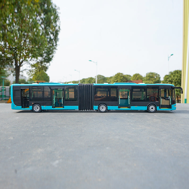 Original authentic Changzhou Changlong Blue 1:42 Scania BRT Diecast Articulated Bus Model for Birthday/Christmas gift