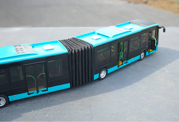 Original authentic Changzhou Changlong Blue 1:42 Scania BRT Diecast Articulated Bus Model for Birthday/Christmas gift