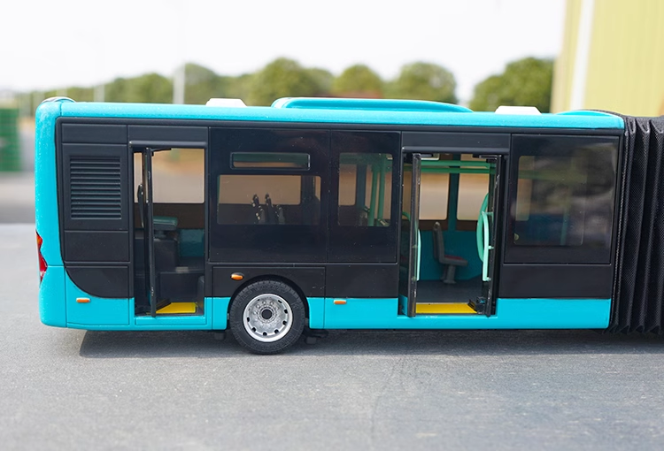 Original authentic Changzhou Changlong Blue 1:42 Scania BRT Diecast Articulated Bus Model for Birthday/Christmas gift