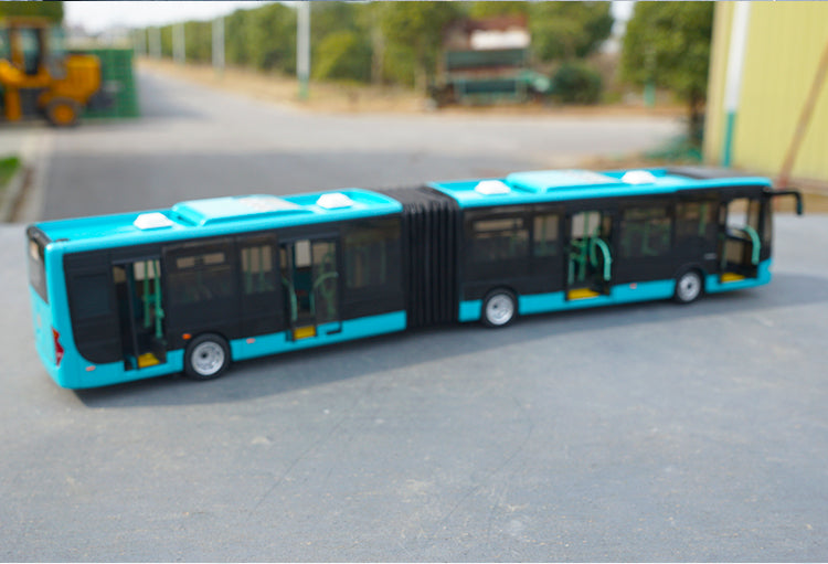 Original authentic Changzhou Changlong Blue 1:42 Scania BRT Diecast Articulated Bus Model for Birthday/Christmas gift
