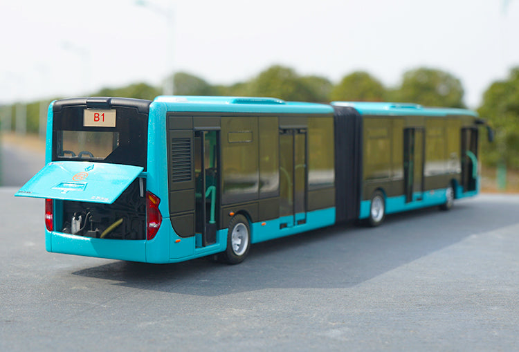 Original authentic Changzhou Changlong Blue 1:42 Scania BRT Diecast Articulated Bus Model for Birthday/Christmas gift