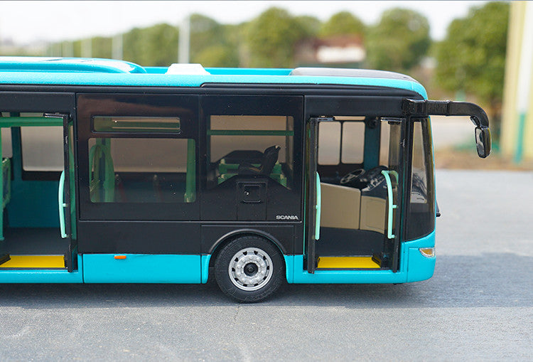 Original authentic Changzhou Changlong Blue 1:42 Scania BRT Diecast Articulated Bus Model for Birthday/Christmas gift