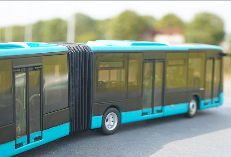 Original authentic Changzhou Changlong Blue 1:42 Scania BRT Diecast Articulated Bus Model for Birthday/Christmas gift