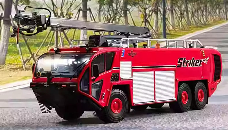 Original factory 1:50 Oshkosh Striker Diecast Fire fighting truck models metal Airfield fire engine truck model for gift