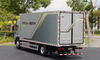 1:23 Scale Foton Auman Diecast Box Truck Model, alloy Heavy-Duty Logistics Cargo Truck miniature for gift, collection