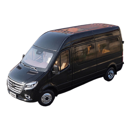 Authentic 1:24 Yutong Tianjun V6 Business Van Miniature–collectible Alloy Commercial Car Model for Gift, Display