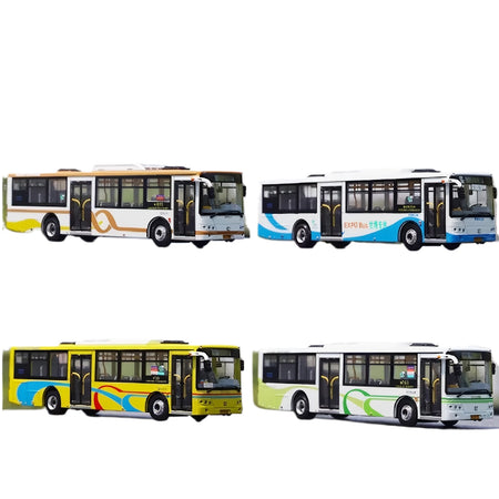Original factory 1:42 Shanghai Sunwin 6116HG Shanghai city bus model, Alloy Diecast Model for gift