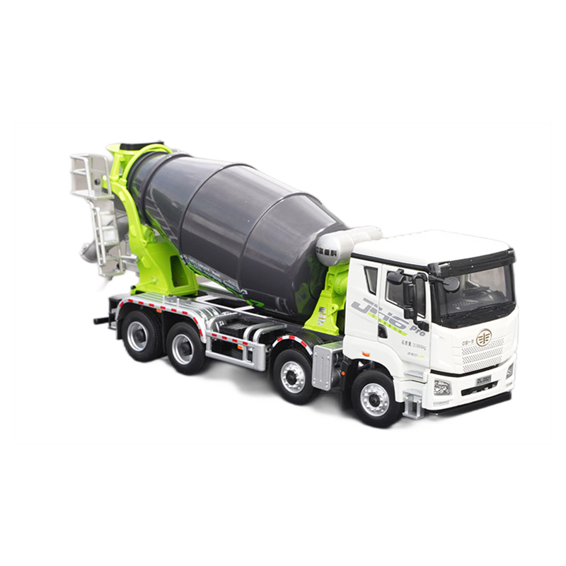 Original factory new release 1:38 Zoomlion Jiefang JH6 Pro concrete cement mixer alloy engineering truck model for sale