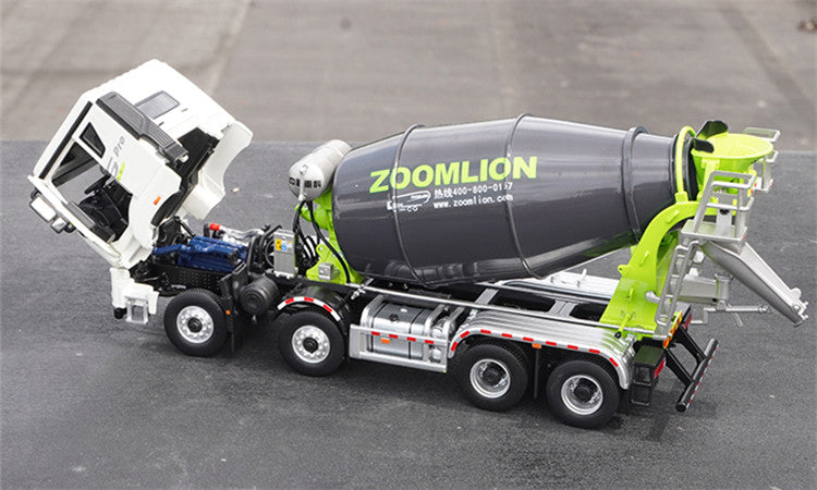 Original factory new release 1:38 Zoomlion Jiefang JH6 Pro concrete cement mixer alloy engineering truck model for sale