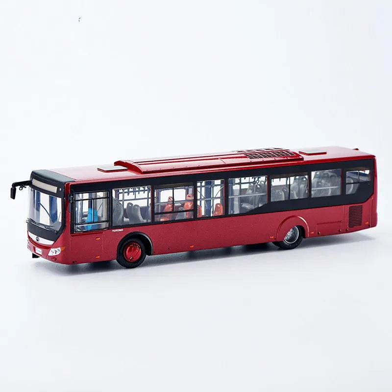 Original Factory 1:42 YUTONG ZK6128 Low-Floor Diecast Realistic City Bus Model – Alloy Collectible with Opening Doors