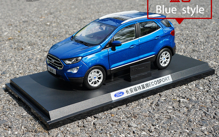 Limited Edition Blue 1:18 2018 Ford Ecosport Alloy Scale car Model for birthday gift