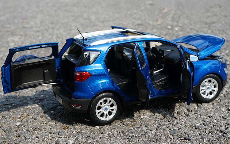 Limited Edition Blue 1:18 2018 Ford Ecosport Alloy Scale car Model for birthday gift