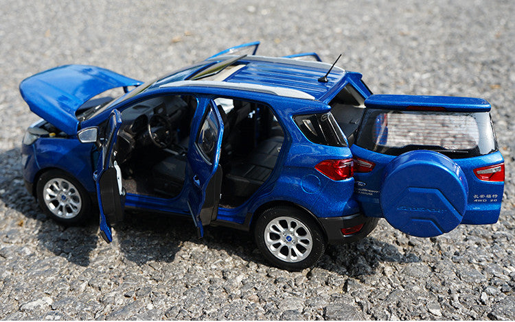 Limited Edition Blue 1:18 2018 Ford Ecosport Alloy Scale car Model for birthday gift