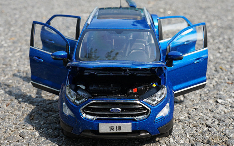 Limited Edition Blue 1:18 2018 Ford Ecosport Alloy Scale car Model for birthday gift