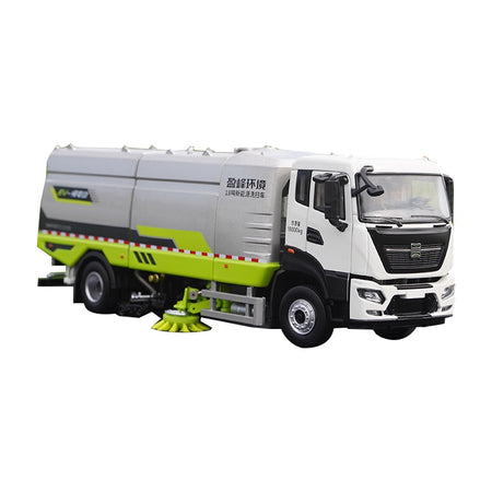 Zoomlion Yingfeng Environment 18-ton New Energy1:38 Alloy Street Sweeper Truck Model, New Energy Sanitation Vehicle Replica