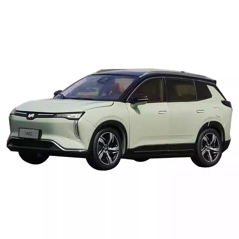Original factory 1:18 Wima W6 diecast car model new energy electric vehicle alloy simulation car model with free Charging Pile