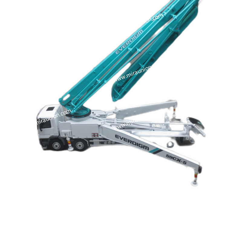 1:50 Hanyu Everdigm Volvo 52CX-5 diecast cement concrete diecast pump truck models for gift, collection