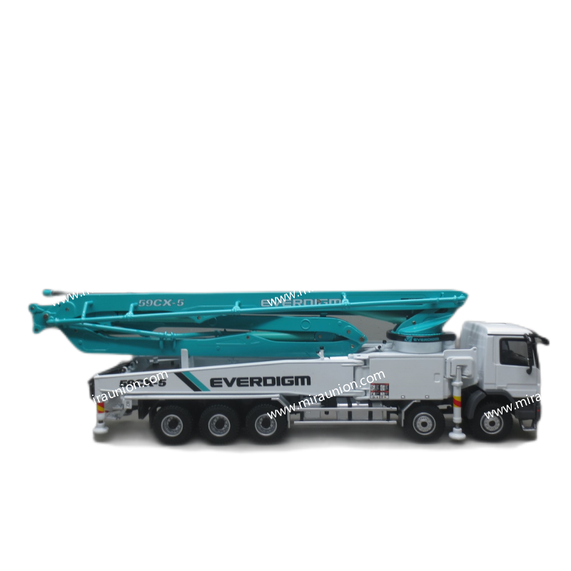 1:50 Hanyu Everdigm Volvo 52CX-5 diecast cement concrete diecast pump truck models for gift, collection