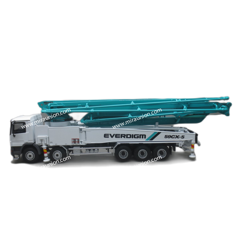 1:50 Hanyu Everdigm Volvo 52CX-5 diecast cement concrete diecast pump truck models for gift, collection