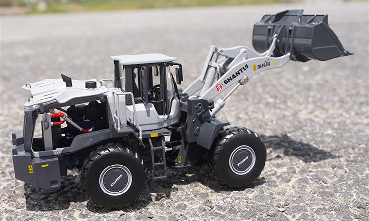 Original factory 1:35 Scale Shantui L58K Diecast Wheel Loader Model – Heavy-Duty Alloy Construction Vehicle Replica with Lifting Bucket & Working Suspension