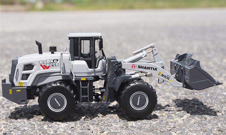 Original factory 1:35 Scale Shantui L58K Diecast Wheel Loader Model – Heavy-Duty Alloy Construction Vehicle Replica with Lifting Bucket & Working Suspension