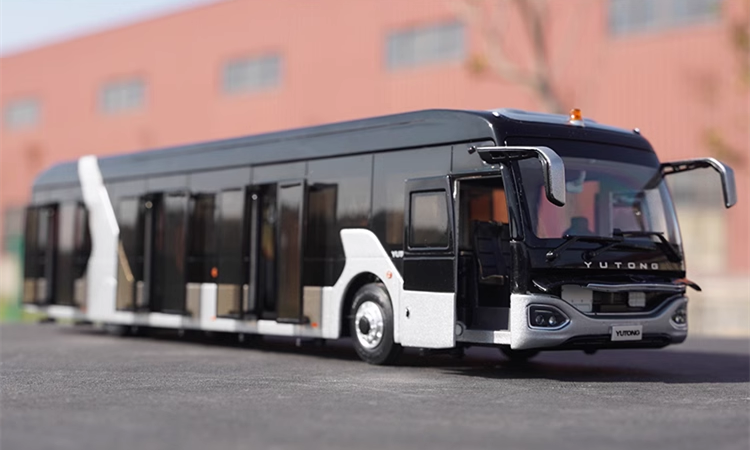 Original factory 1:42 Yutong AB14E Airport Shuttle Bus model for gift