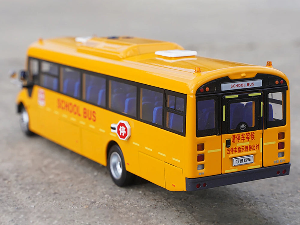High Simulation 1:42 Yutong S11 American School Bus Scale Model, Collectiable School Bus Replica for Holiday Gift