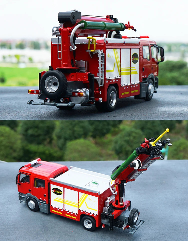 High Quality 1:43 Yongqiang CARMICHAEL COBRA3 Cobra, Alloy Main Foam Fire Truck Model Miniature for Gift