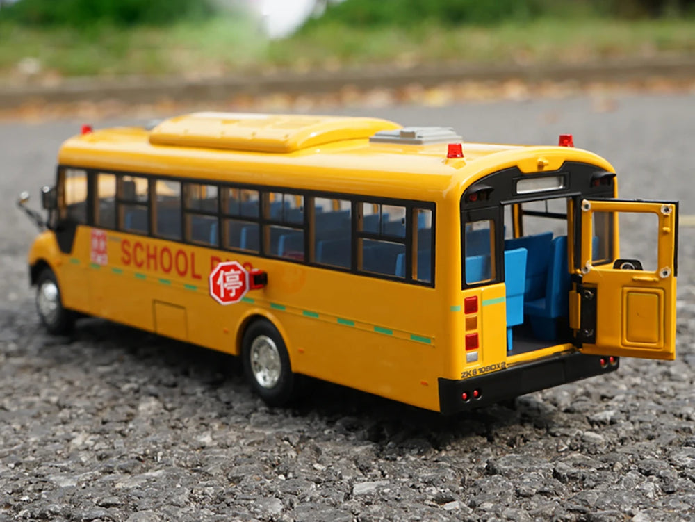 High Simulation 1:42 Yutong S11 American School Bus Scale Model, Collectiable School Bus Replica for Holiday Gift