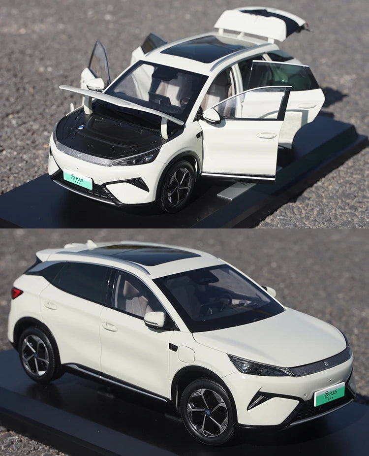 Original Factory 1:18 BYD Yuan PLUS 2025 Electric SUV Diecast Model, Alloy Replica Car for Displa, Toys, Collection