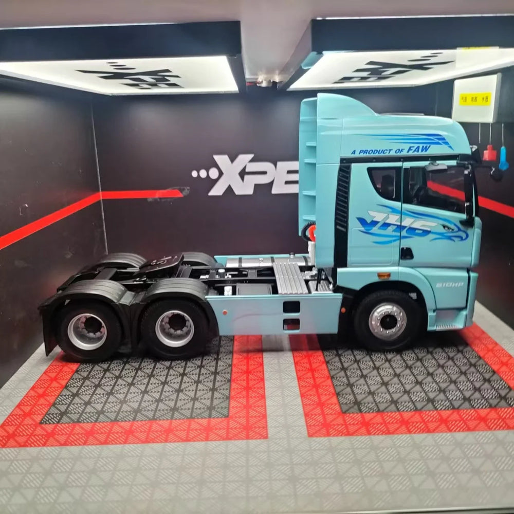 Die-cast 1:24 Scale FAW Jiefang JH6 Tractor Trailer Head Simulation Alloy Model Fans Collection Home Decoration Metal Ornaments