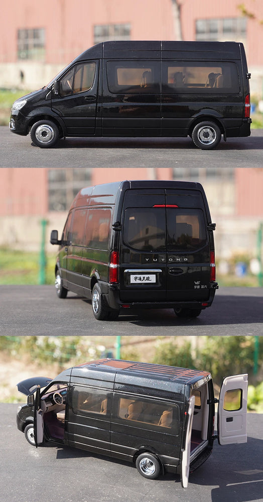 Authentic 1:24 Yutong Tianjun V6 Business Van Miniature–collectible Alloy Commercial Car Model for Gift, Display