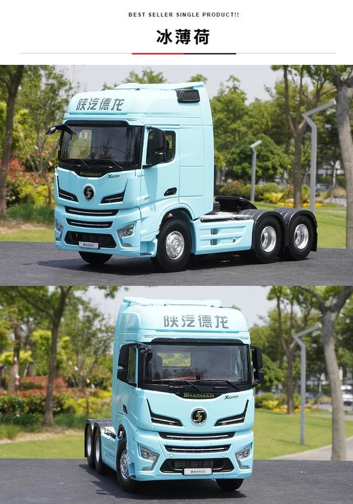 Original Factory 1:24 SHACMAN X6000 Tractor Truck Model For Gift, Collection, Display