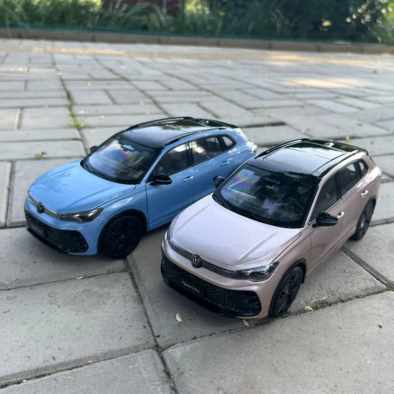 Original Factory 1:18 Volkswagen Tiguan L Pro R-Line 2024 Diecast SUV Model with Opening Parts & Detailed Interior