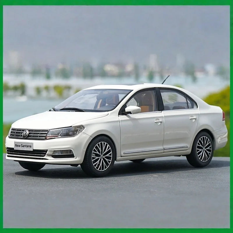 Diecast 1/18 Scale SAIC Volkswagen New Santana 2017 Alloy Car Model Toys for Boys Gift Collection Display