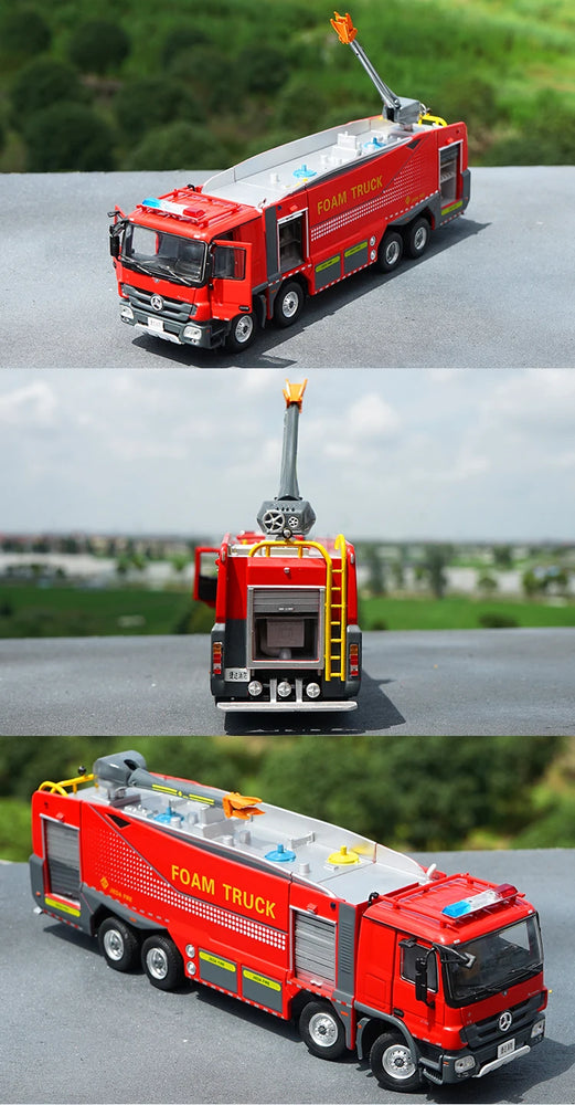 High Quality 1:43 Yongqiang CARMICHAEL COBRA3 Cobra, Alloy Main Foam Fire Truck Model Miniature for Gift