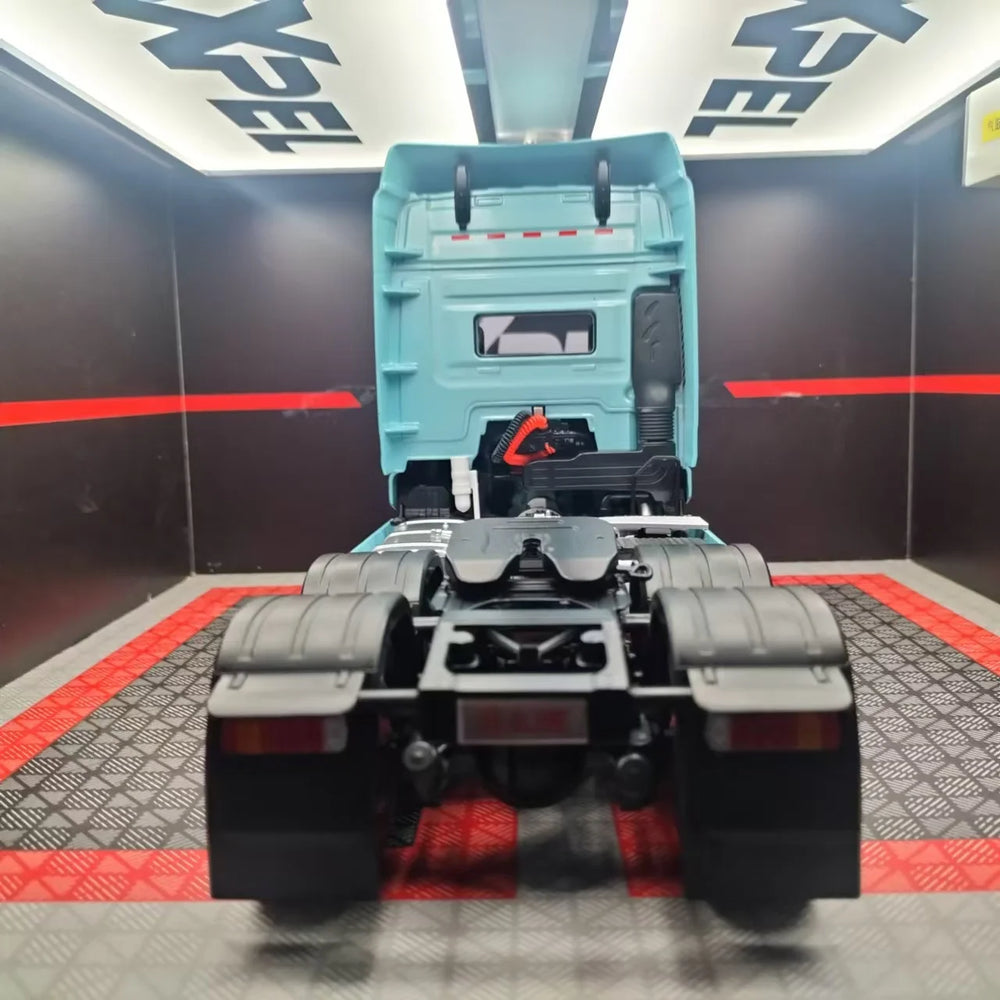 Die-cast 1:24 Scale FAW Jiefang JH6 Tractor Trailer Head Simulation Alloy Model Fans Collection Home Decoration Metal Ornaments