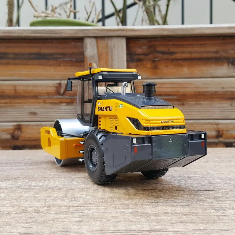 Original Factory Shantui SR40G 1/35 Scale Diecast Road Roller – Construction Equipment Collector Roadroller Model For Gift