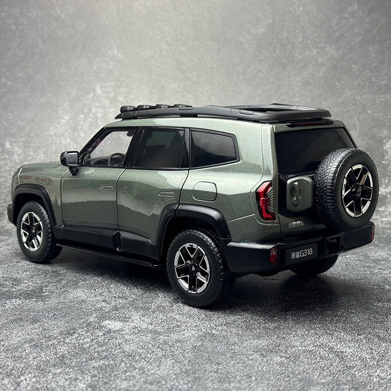 Original Factory 1:18 Changan Deep Blue G318 Metal Off-Road SUV – Diecast New Energy Vehicle Model with Opening Doors
