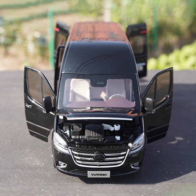 Authentic 1:24 Yutong Tianjun V6 Business Van Miniature–collectible Alloy Commercial Car Model for Gift, Display