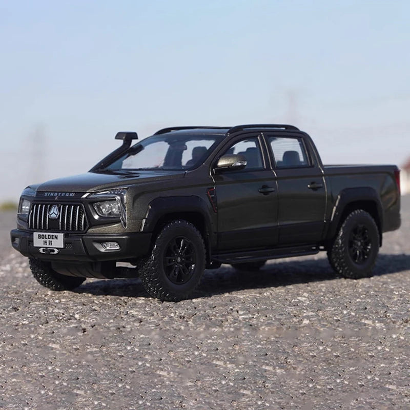 High simulation 1:18 Scale Original CNHTC Boloen S9 4X4 SUV off road Pickup Truck Model for Collectors Gifts Souvenir Decoration