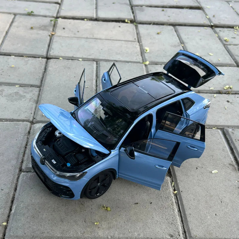 Original Factory 1:18 Volkswagen Tiguan L Pro R-Line 2024 Diecast SUV Model with Opening Parts & Detailed Interior