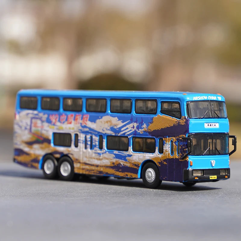 1:76 Nanjing Jinling Double Decker Diecast Bus Model – Limited Collector Edition Imitation Alloy Bus Model Toys for Collection, Display