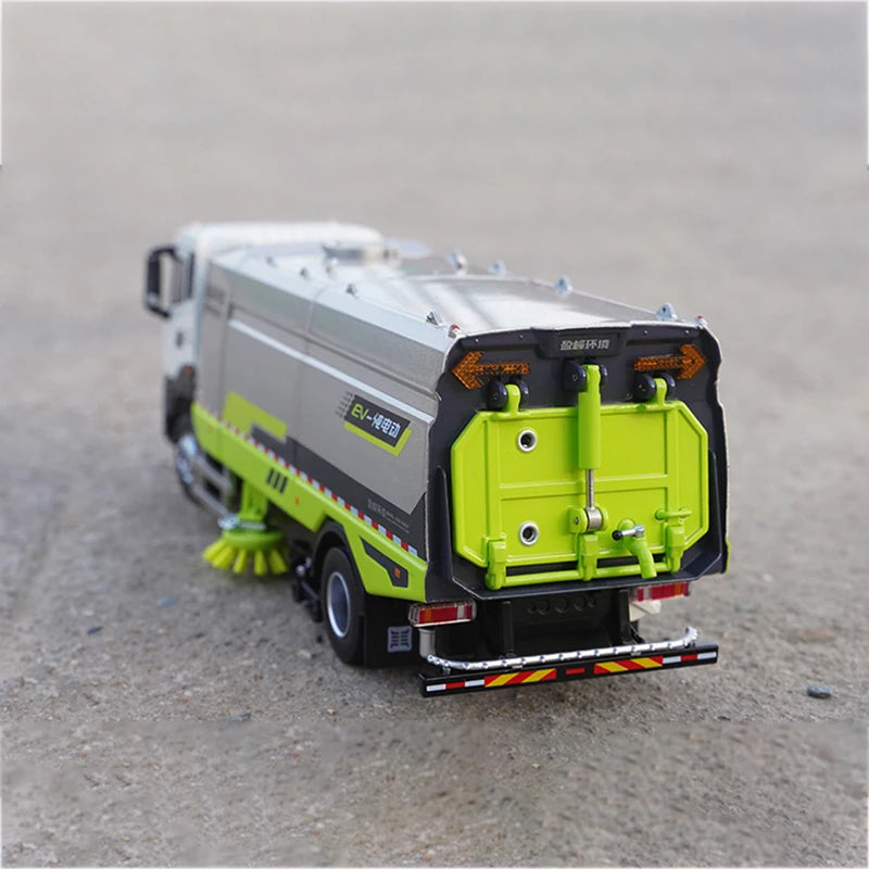 Zoomlion Yingfeng Environment 18-ton New Energy1:38 Alloy Street Sweeper Truck Model, New Energy Sanitation Vehicle Replica